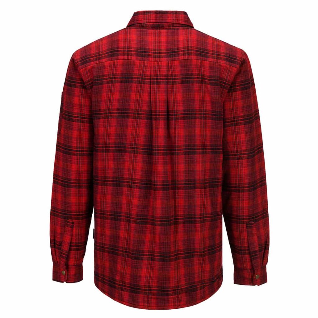 KA313 - Camisa KA3 de cuadros con forro Sherpa Rojo1